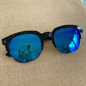 Reflective Blue Sunglasses